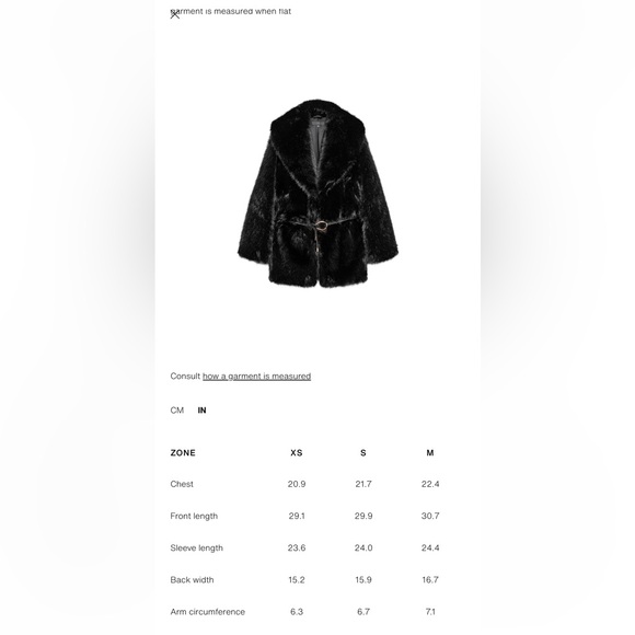 ZARA BLACK FAUX FUR COAT - Picture 14 of 16